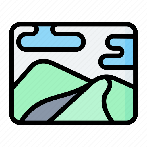 Clouds, landforms, landscape, mountains, nature icon - Download on Iconfinder