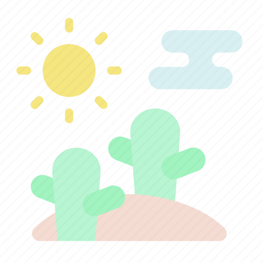 Cactus, clouds, desert, landforms, landscape icon - Download on Iconfinder