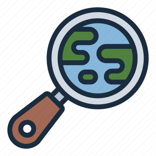 Search, research, magnifying, glass, earth, geology, science icon - Download on Iconfinder