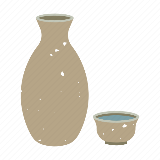 Sake, drink, earthenware, sake bottle, beverage, liquor, japanese icon - Download on Iconfinder