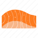 salmon steak, salmon, sashimi, seafood, fillet, japanese, food
