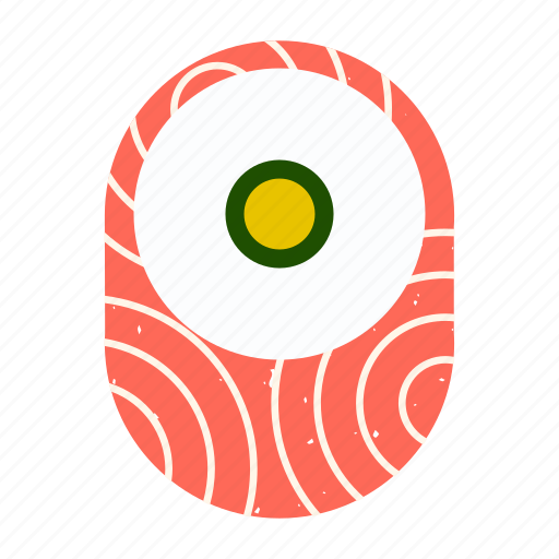 Salmon rose sushi, sushi, sushi roll, salmon, appetizer, japan, food icon - Download on Iconfinder