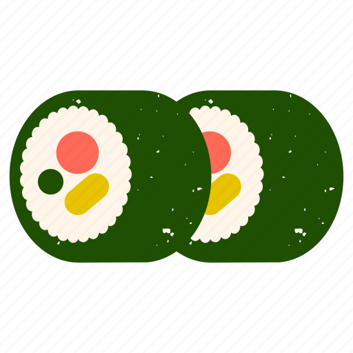 Sushi roll, sushi, japanese, restaurant, food, asian, geometric icon - Download on Iconfinder