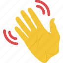 emoji, goodbye gesture, hand gesture, nonverbal communication, waving hand