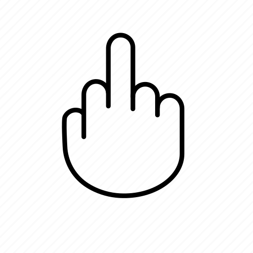 Fuck, gesture, middle, finger, hand icon - Download on Iconfinder