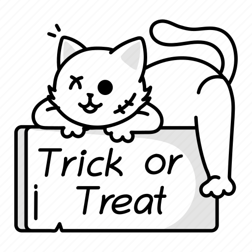 Cat board, spooky, creepy, halloween, presentation, scary icon - Download on Iconfinder