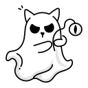 ghost cat, feline, animal, spooky, haunted, horror, pet, monster