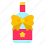 bottle, wine, surprise, gift, champagne, bow, birthday, party 