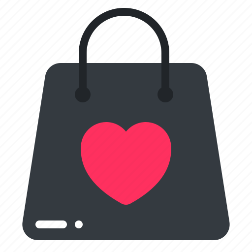 Shopping, bag, heart, gift, surprise, birthday, party icon - Download on Iconfinder