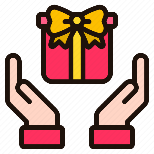 Gift, box, hand, hands, surprise, present, birthday icon - Download on Iconfinder