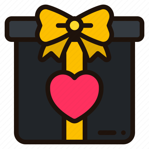 Gift, box, present, heart, surprise, birthday, party icon - Download on Iconfinder