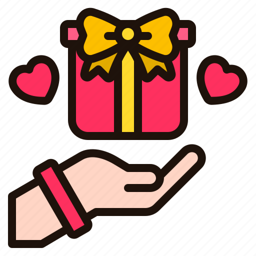Hand, gift, box, give, present, birthday, party icon - Download on Iconfinder