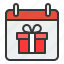 birthday, box, calendar, gift, present, schedule 