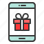 box, christmas, delivery, gift, present, xmas, smartphone 