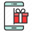 box, christmas, delivery, gift, present, smartphone