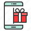 box, christmas, delivery, gift, present, smartphone 