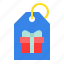 box, christmas, gift, present, tag 