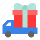 box, delivery, gift, present, transport, vehicle