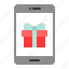 box, delivery, gift, present, shopping, smartphone 