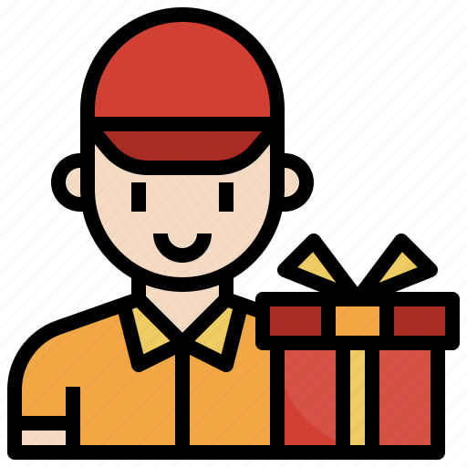 Delivery, man, shipping, people, gift, box icon - Download on Iconfinder