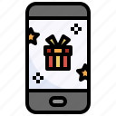 smartphone, online, store, gift, present, giftbox