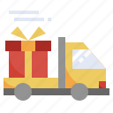 delivery, truck, shipping, gift, automobile, transportation
