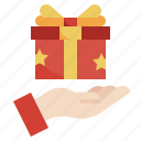 give, gift, box, hands, gestures, present