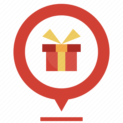 Placeholder, location, pin, maps, gift, box icon - Download on Iconfinder