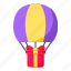air balloon, party, hot air balloon, balloon, celebration, box, surprise, gift box, present, gift 