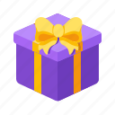 isometric, ribbon, celeberation, party, box, birthday, surprise, gift box, present, gift