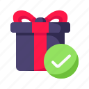 tick, present box, celebration, anniversary, box, birthday, surprise, gift box, present, gift