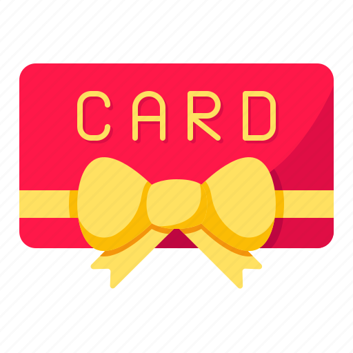 Gift card, card, voucher, gift voucher, discount, ribbon, surprise icon - Download on Iconfinder