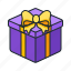 isometric, ribbon, celeberation, party, box, birthday, surprise, gift box, present, gift 