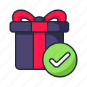 tick, present box, celebration, anniversary, box, birthday, surprise, gift box, present, gift
