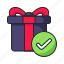 tick, present box, celebration, anniversary, box, birthday, surprise, gift box, present, gift 