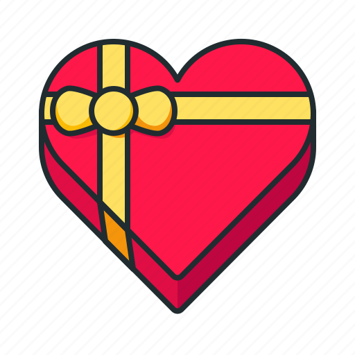 Heart box, heart, love, present box, celebration, anniversary, box icon - Download on Iconfinder
