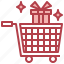 shopping, cart, gift, trolley, present, shop 