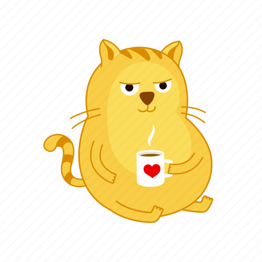 Cat, coffee, cup, tea, break icon - Download on Iconfinder