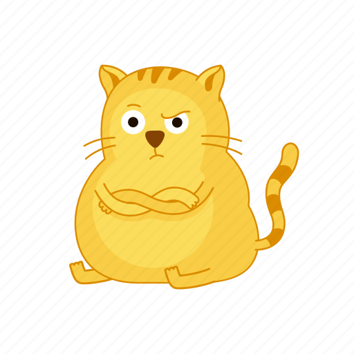 Cat, animal, pet, displeased, waiting icon - Download on Iconfinder