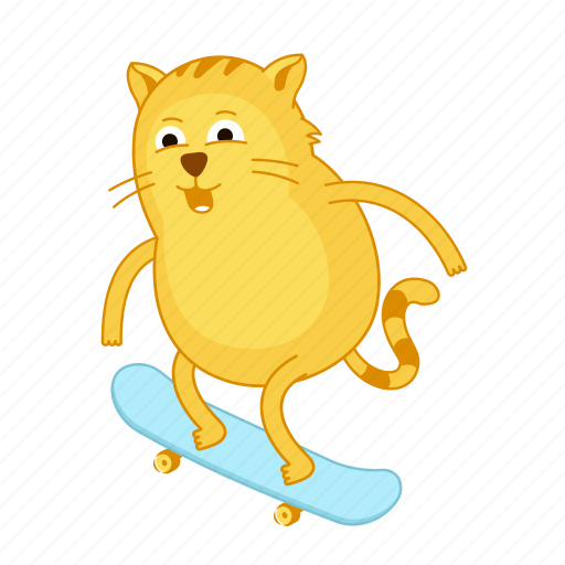 Cat, skate, skypark, skateboard, pet icon - Download on Iconfinder
