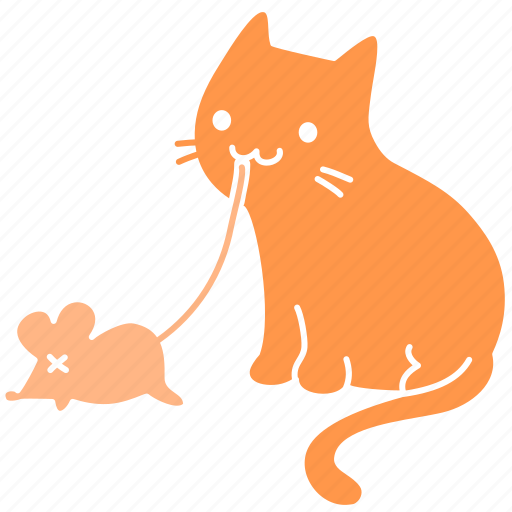 Cat, cute, feline, ginger, meow, mouse, pet icon - Download on Iconfinder