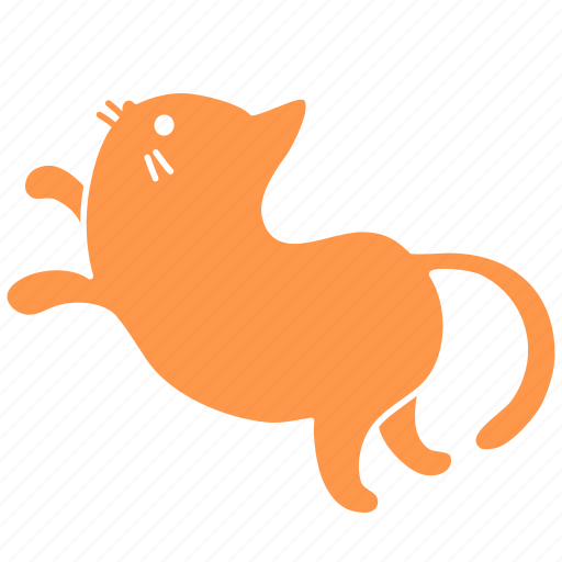 Cat, cute, feline, ginger, meow, pet, run icon - Download on Iconfinder