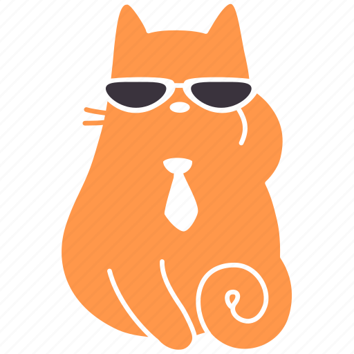 Agent, cat, feline, ginger, pet, spy, sunglasses icon - Download on Iconfinder