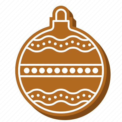 Ball, bauble, biscuit, cookie, gingerbread, xmas icon - Download on Iconfinder