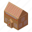 gift, gingerbread, house, isometric 