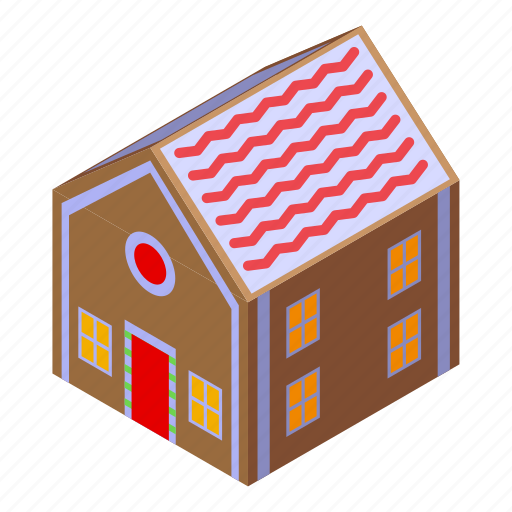 Cookie, gingerbread, house, isometric icon - Download on Iconfinder