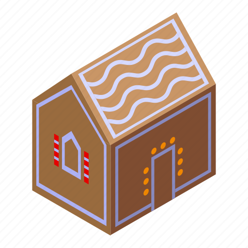 Eve, gingerbread, house, isometric icon - Download on Iconfinder