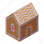 eve, gingerbread, house, isometric 