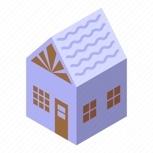 Cake, gingerbread, house, isometric icon - Download on Iconfinder