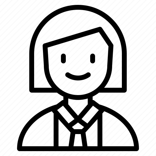 Female, profile, person, business, working, woman, smile icon - Download on Iconfinder